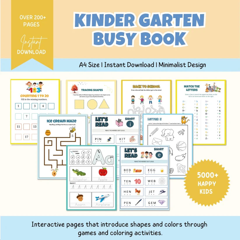 Homeschool Kindergarten Practice Book