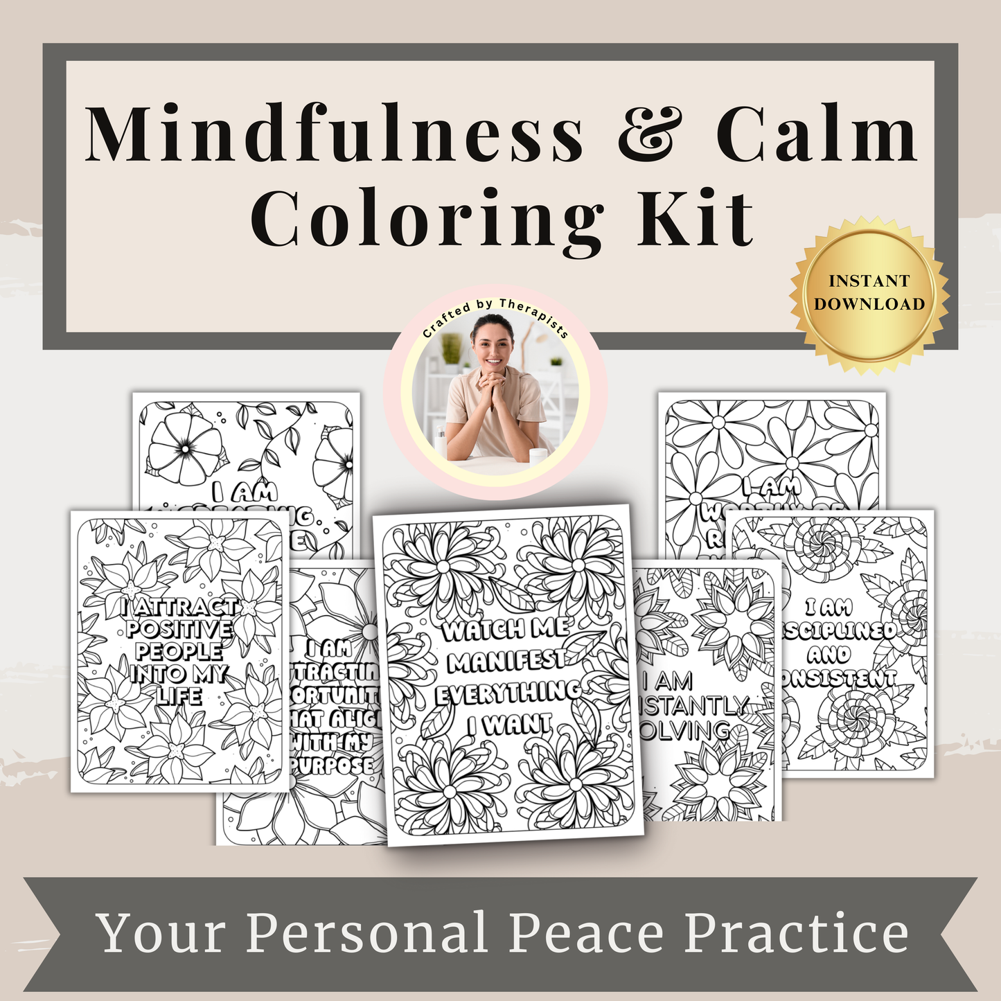 Mindfulness & Calm Coloring Kit (Free Today)