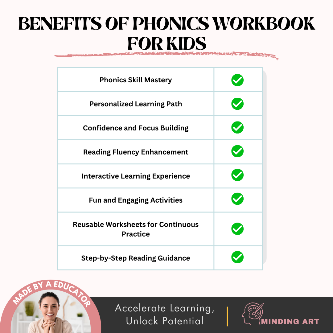 Phonics Workbook for Kids (FREE TODAY)